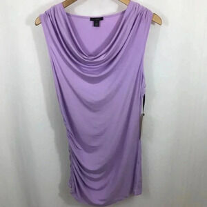 NEW Halogen Cowl Neck Long Ruched Sleeveless  Top